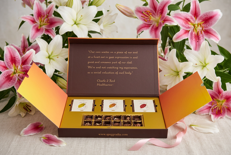 Luxury Gift Box : 12pc. Truffles with 3 Single-Estate Chocolate Bars