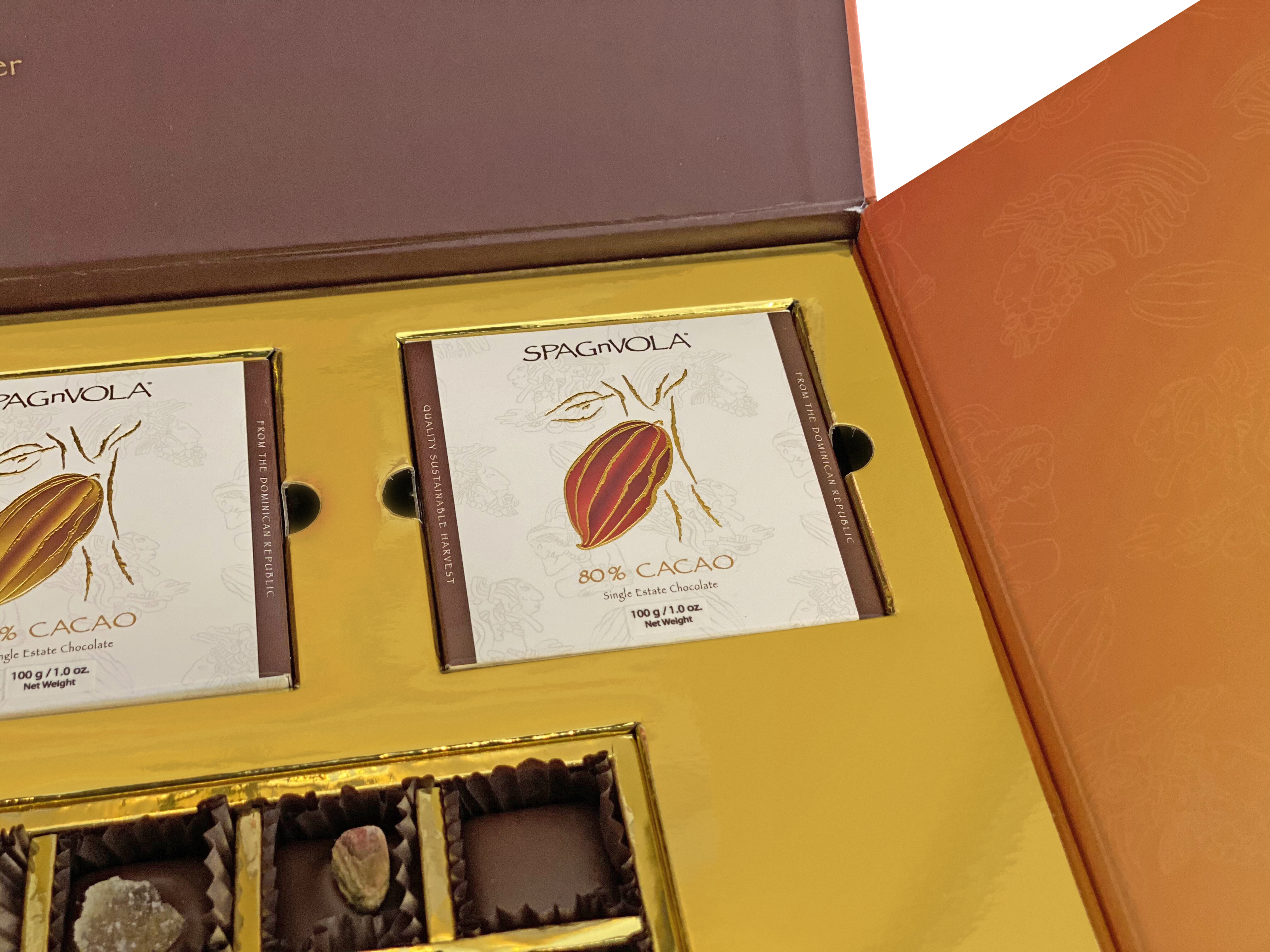 Luxury Gift Box : 12pc. Truffles with 3 Single-Estate Chocolate Bars