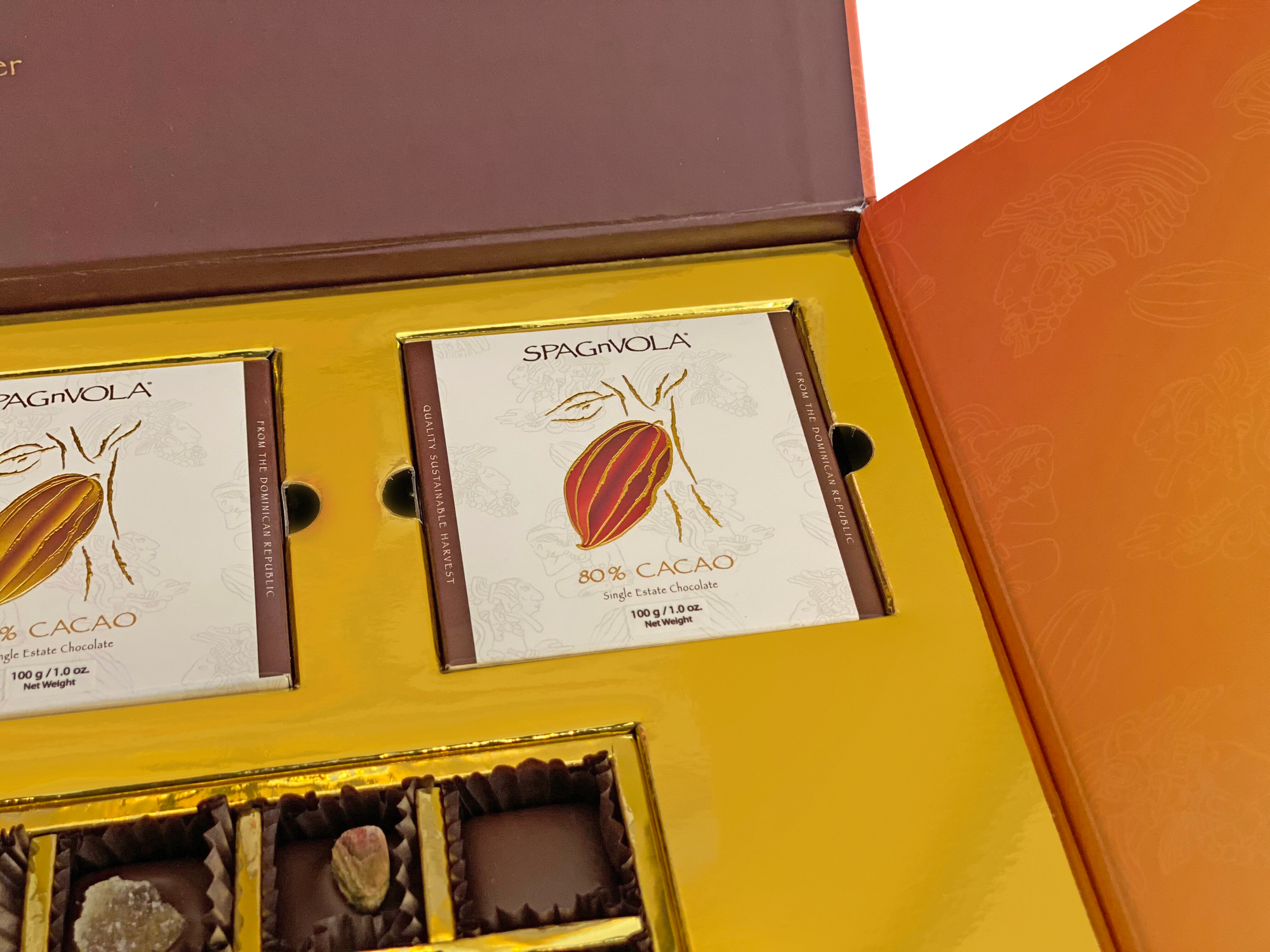 Luxury Gift Box : 12pc. Truffles with 3 Single-Estate Chocolate Bars